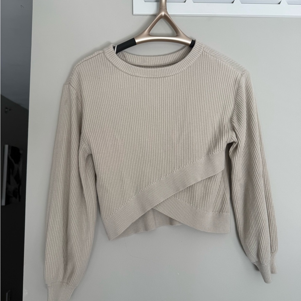 Lululemon Athletica Reversible Cream Crew Neck Sweater